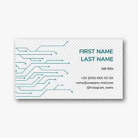 Strict business card template