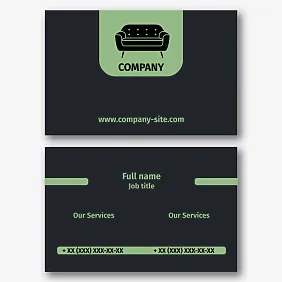 Furniture store business card template