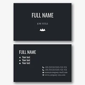 The template of a laconic strict business card
