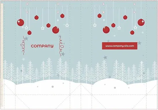 Template of a branded package for the New Year