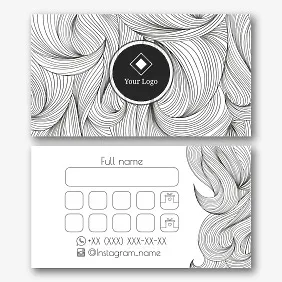 Stylist-hairdresser business card template