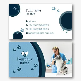 Veterinarian's business card template 