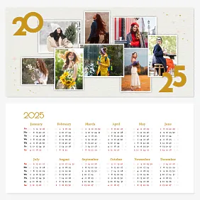 Calendar template with personal photos