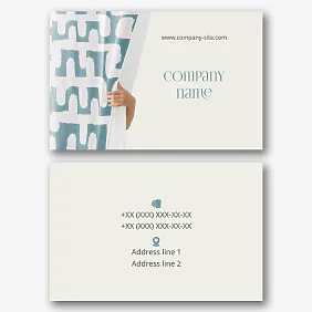 Textile store business card template