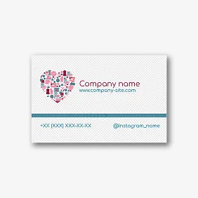 Transparent business card template of the atelier