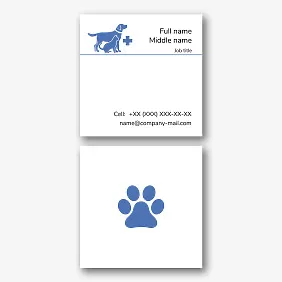 Veterinarian's business card template 