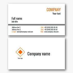 Strict business card template