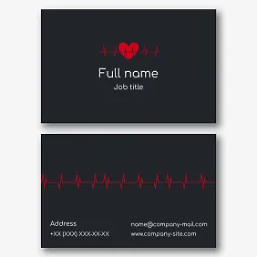 Cardiologist's business card template