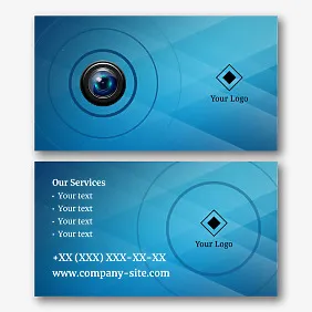 Lens store business card template