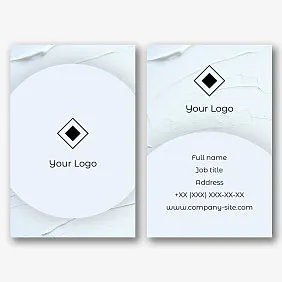 Template for a concise abstract business card