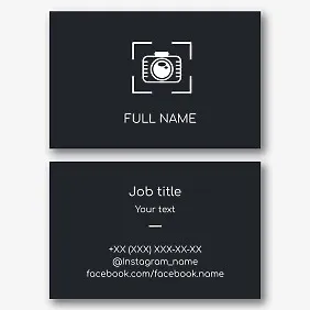 Photographer's business card template 
