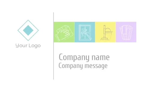 Cleaning company business card template