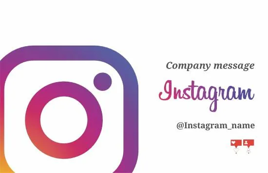 Instagram business card template