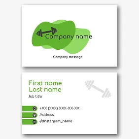 Athlete's business card template