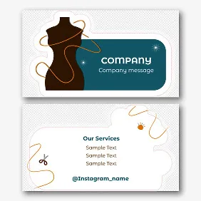 Seamstress's business card template 