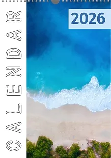 Calendar template with travel photos