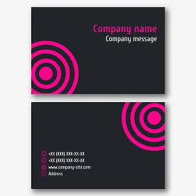 Abstract Euro business card template with circles