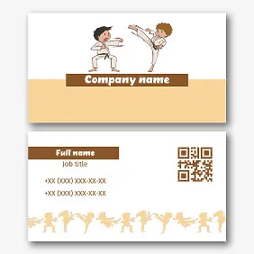 Martial Arts School business card template