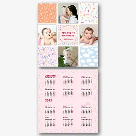 Calendar template with children's photos