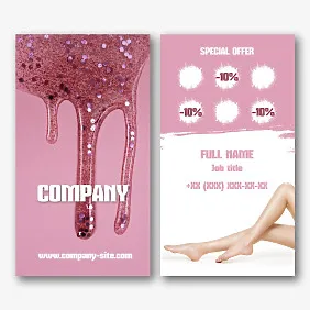 Shugaring Master's business card template