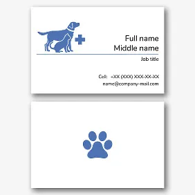 Veterinarian's business card template