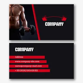 Gym business card Template