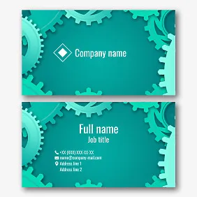Mechanic's business card template