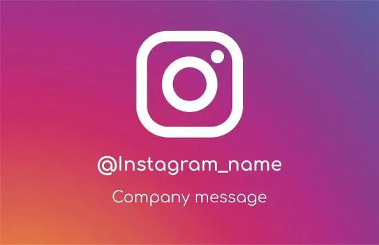 Instagram business card template