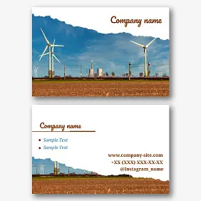 Wind Farm Business Card Template