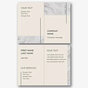 Strict double business card template
