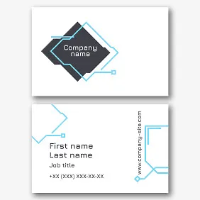 Template for a concise abstract business card