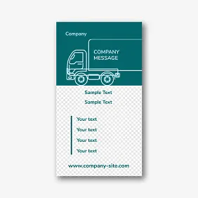 Logistics company business card template
