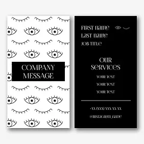 The template of the business card of the master of building up