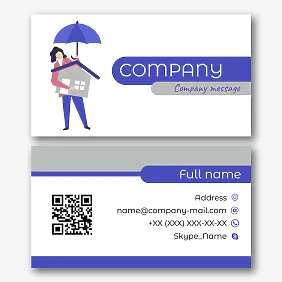 Insurance agent's business card template