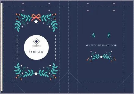 Christmas package template with logo