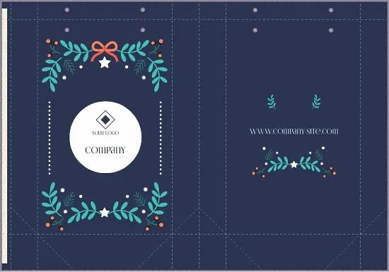 Christmas package template with logo