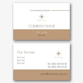A simple corporate business card template