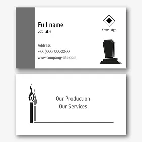 Tombstone Manufacturer's business Card Template