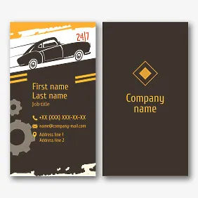 Car service business card template