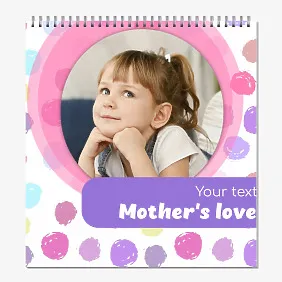 Calendar template with children's photos