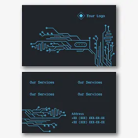 Business card template for a circuit engineer