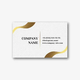 Business card template with a golden gradient
