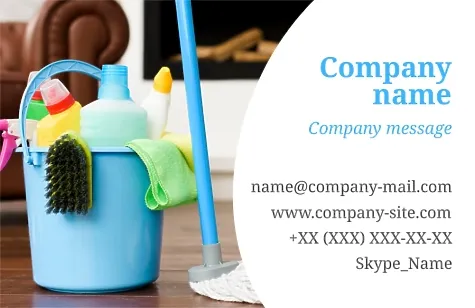 Cleaning company business card template