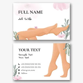 Sugaring salon business card template