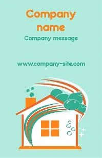 Cleaning company business card template