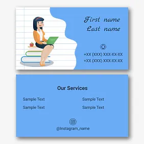 Tutor's business card template
