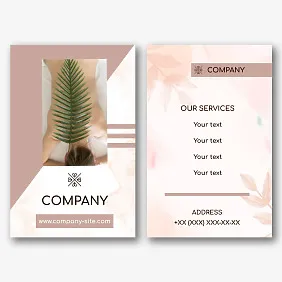 Massage therapist business card template