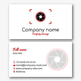 Photographer's business card template
