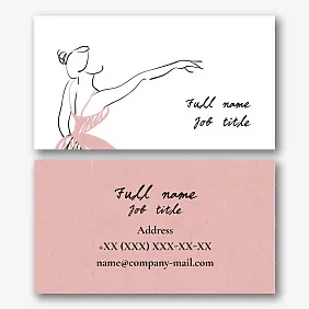 Dance teacher's business card template