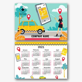 Taxi Service calendar template